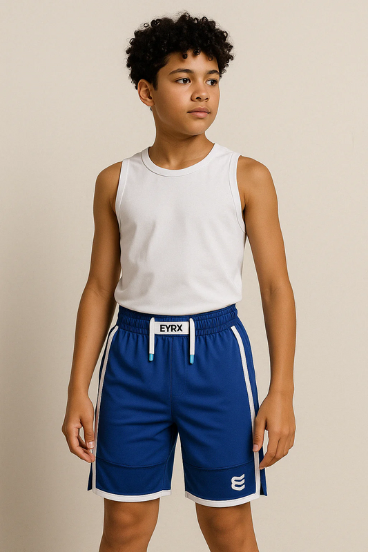 Boys Block Short - Blue